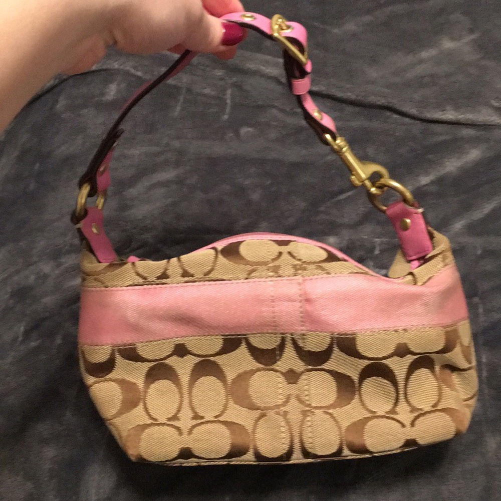 Pink mini Coach bag